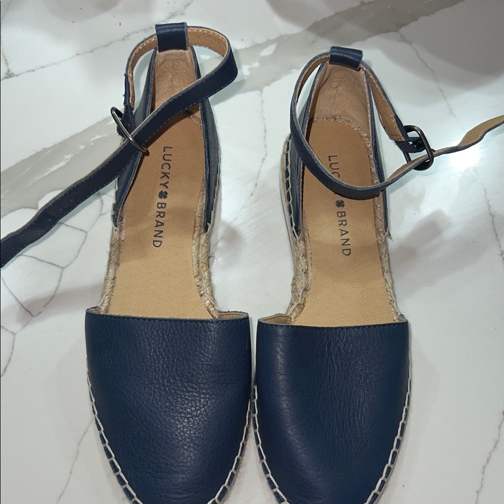 Lucky Brand Navy Espadrille Sandals